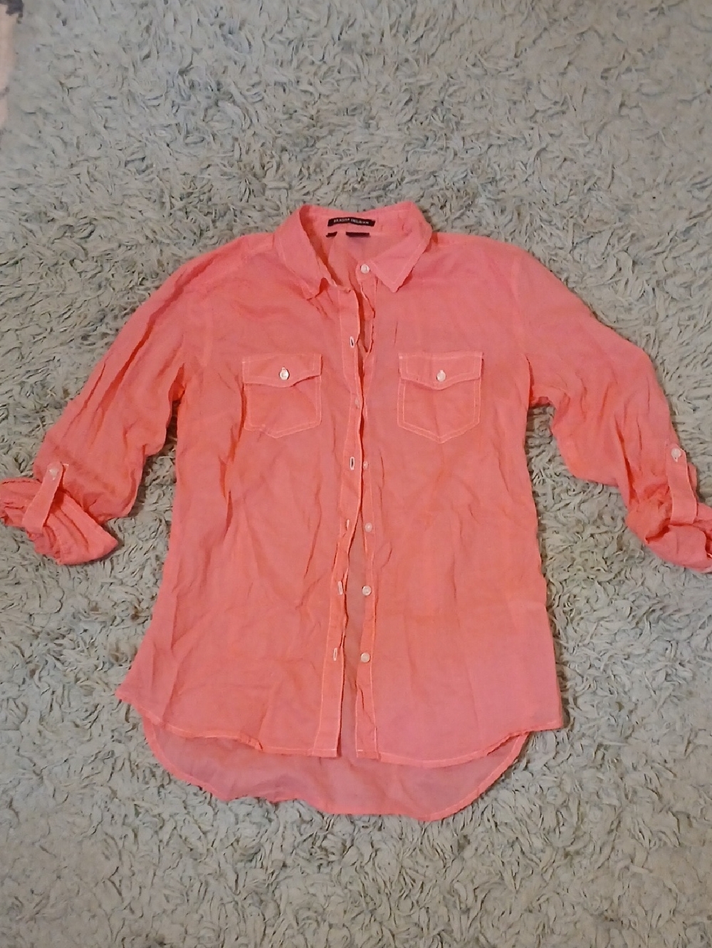 Sandra Ingrish Pink Coral Shirt with Button Placket